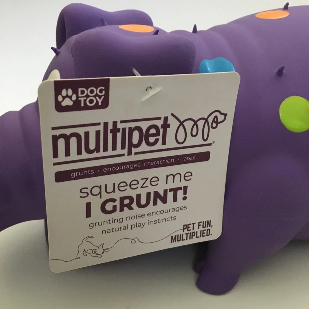 12” Dog Toy Multipet Grunting Pig Goblet for XL Pets
